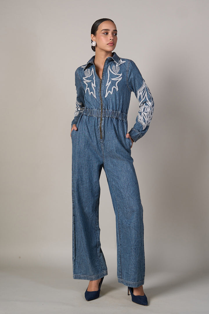 Urmi Daga In Our Lisa Denim Jumpsuit