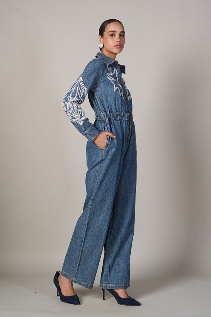 Urmi Daga In Our Lisa Denim Jumpsuit