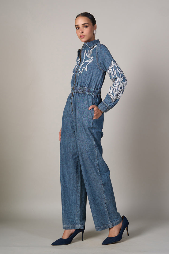 Urmi Daga In Our Lisa Denim Jumpsuit