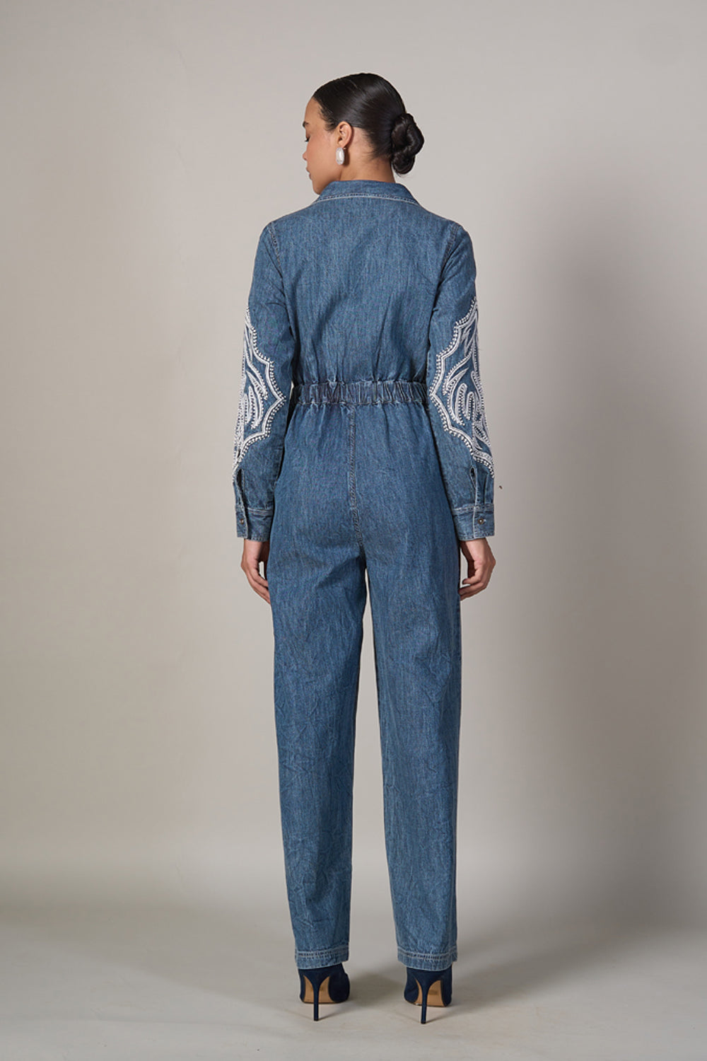 Urmi Daga In Our Lisa Denim Jumpsuit