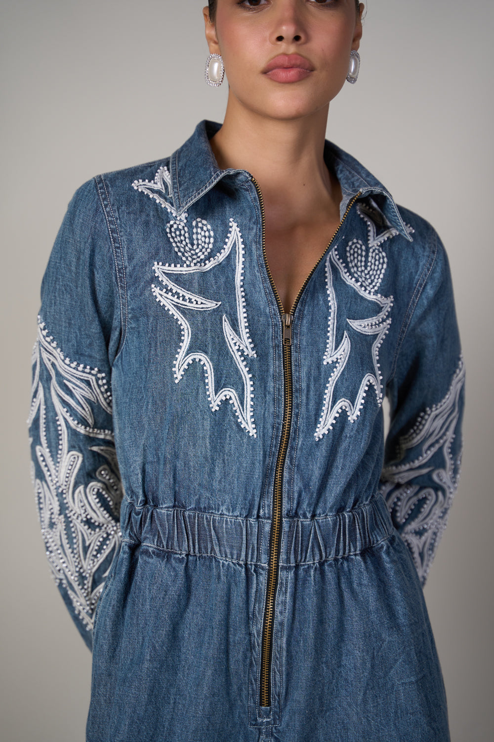 Urmi Daga In Our Lisa Denim Jumpsuit