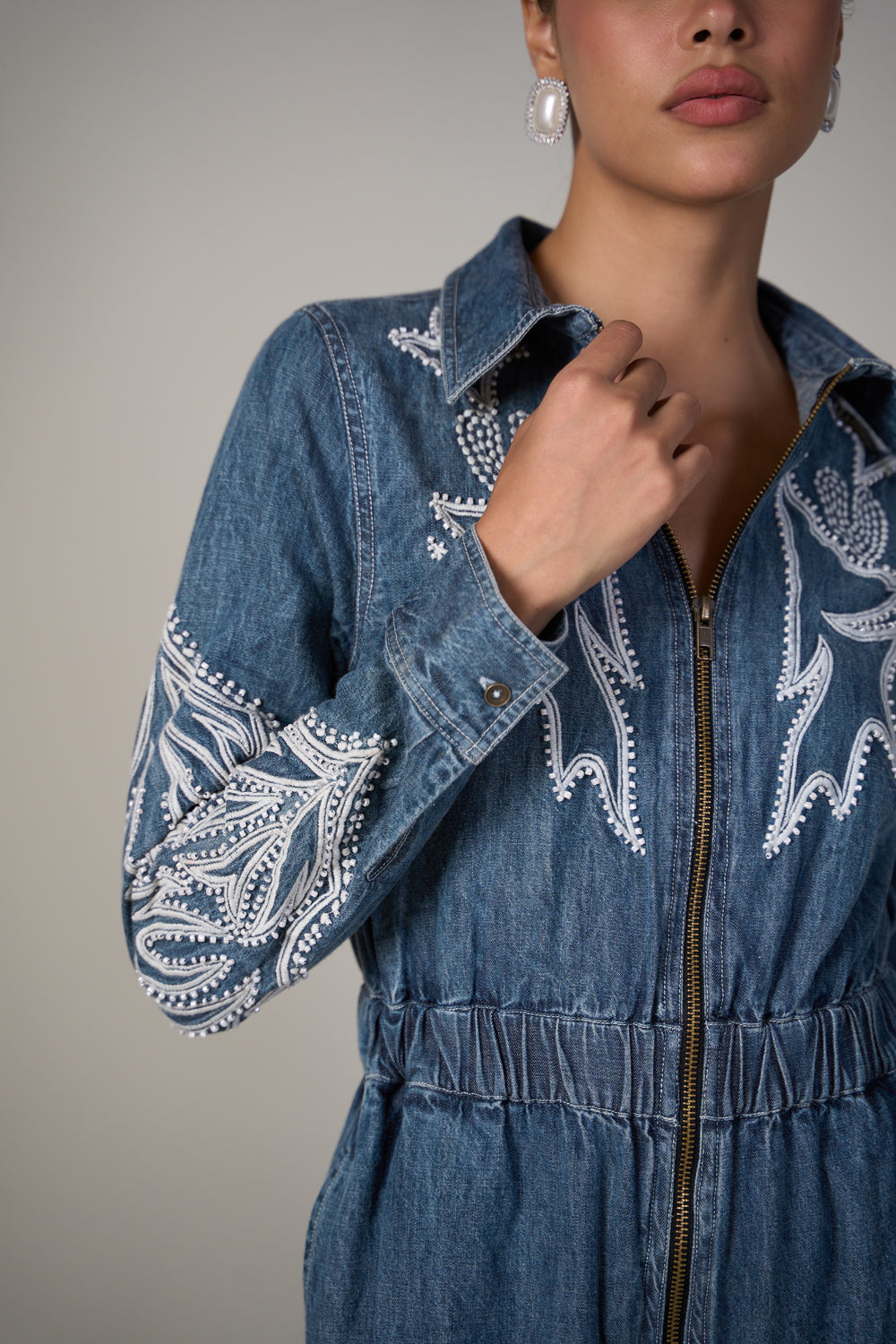 Urmi Daga In Our Lisa Denim Jumpsuit