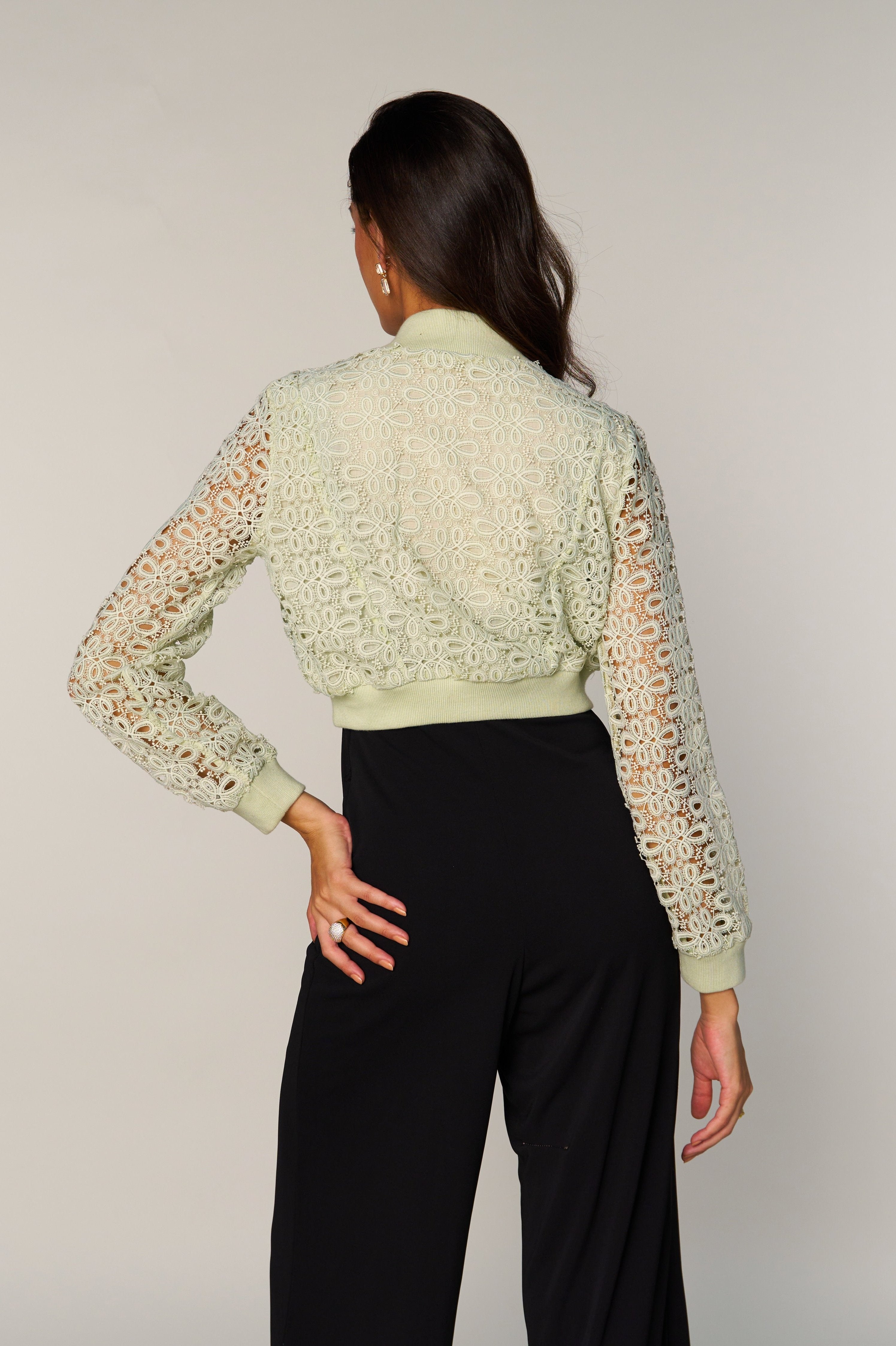 Tushita Mehta in Amber Lace Jacket – Style Island