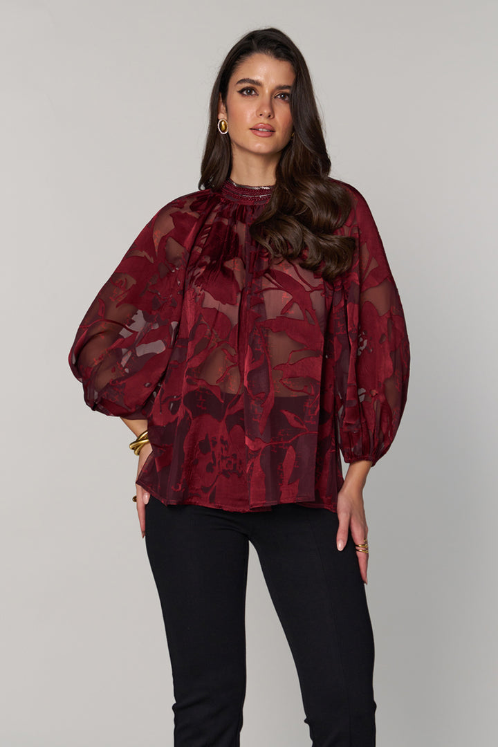 Evelyn Jacquard Top