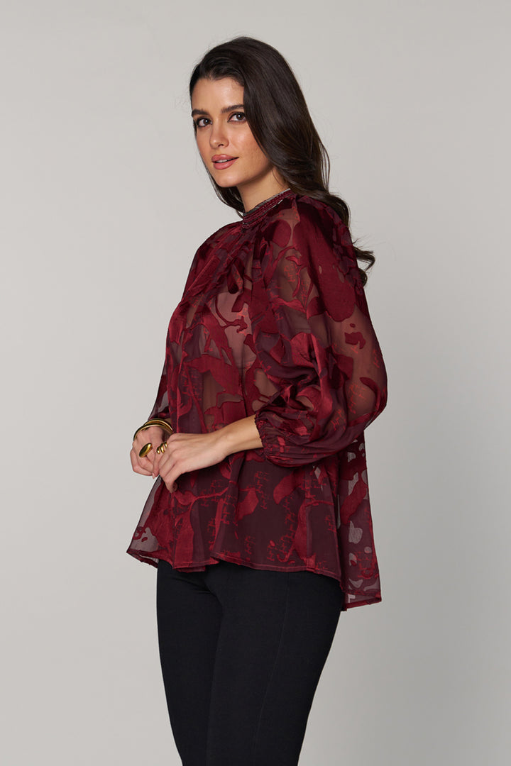 Evelyn Jacquard Top