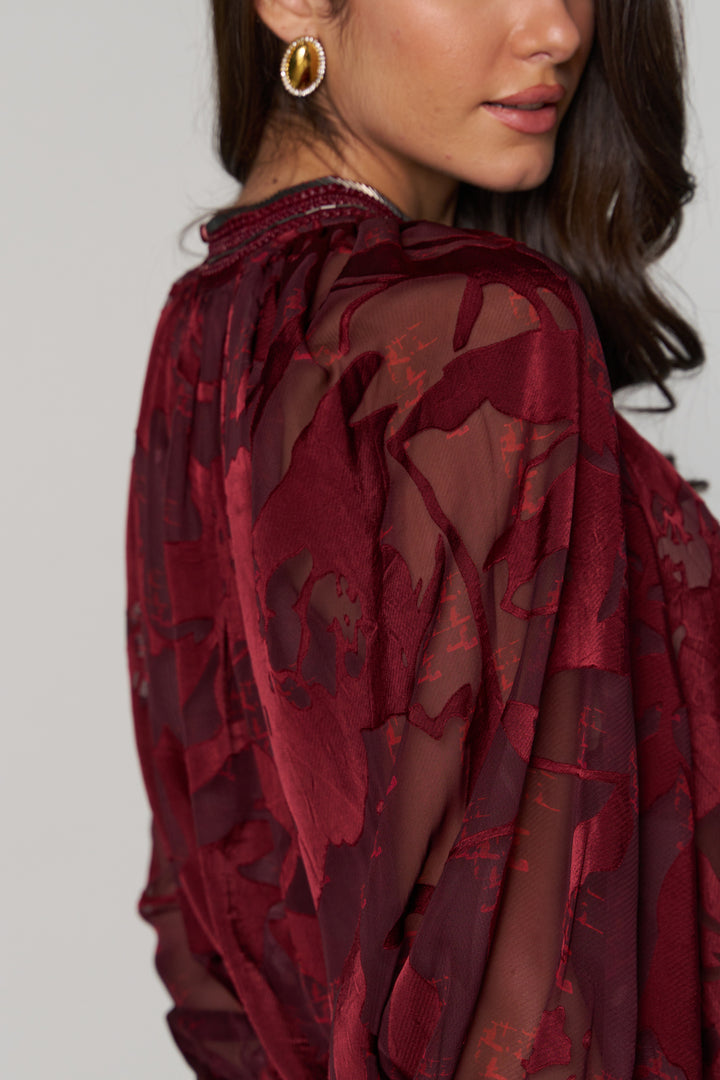 Evelyn Jacquard Top
