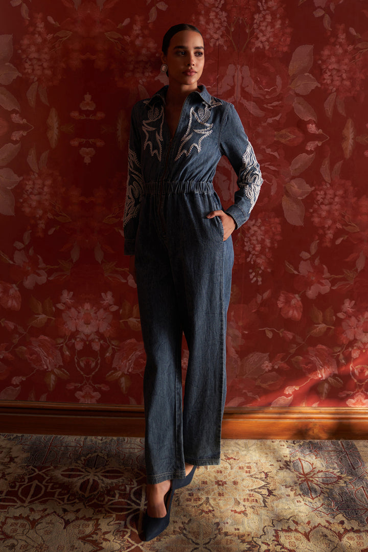 Urmi Daga In Our Lisa Denim Jumpsuit