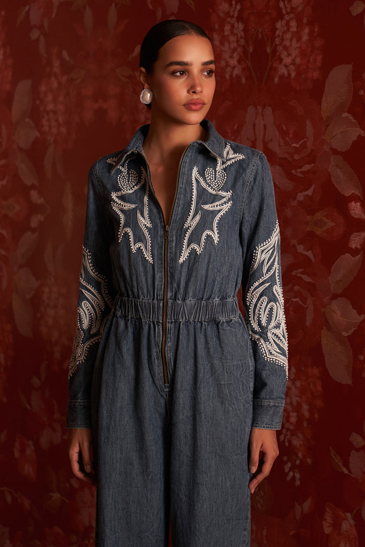 Urmi Daga In Our Lisa Denim Jumpsuit