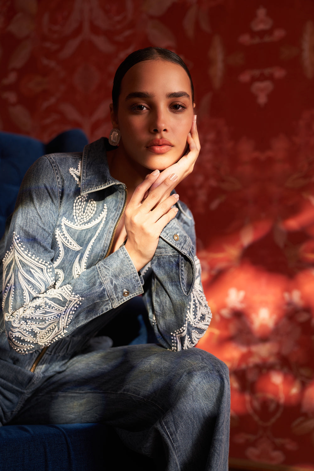 Urmi Daga In Our Lisa Denim Jumpsuit