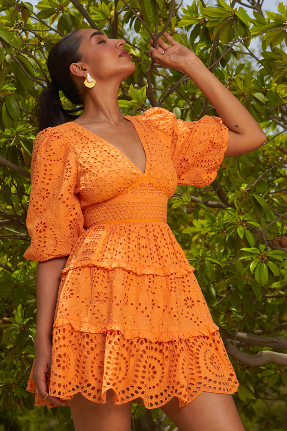 Urmi Daga In Our Serena Orange Dress