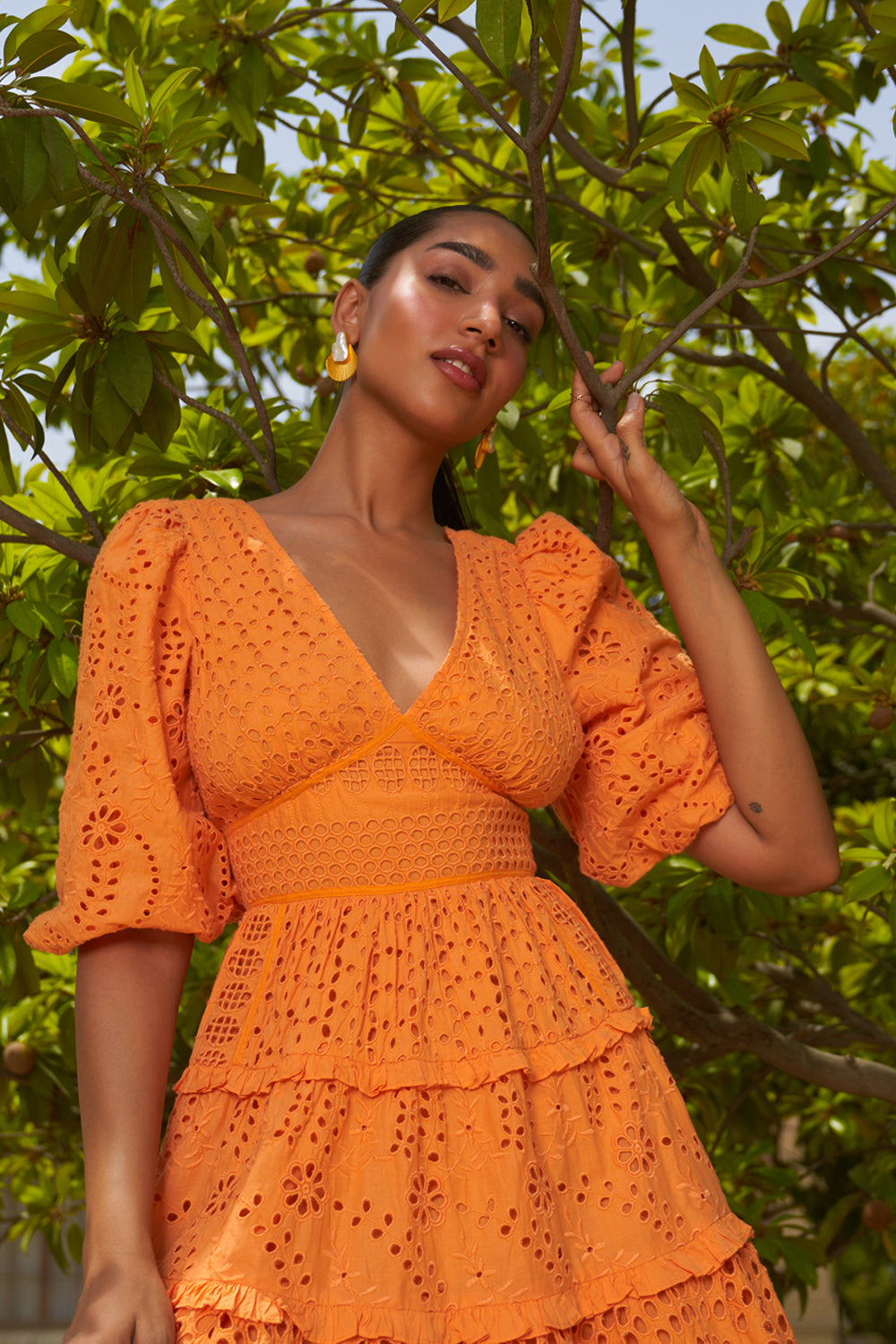 Urmi Daga In Our Serena Orange Dress