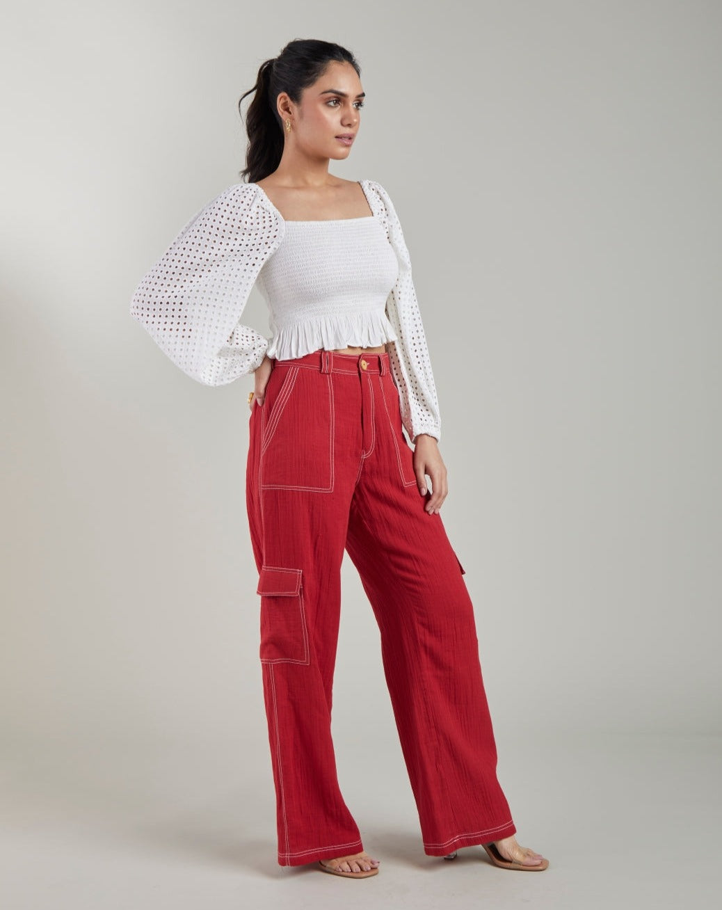 Aalya Straight Red Pants