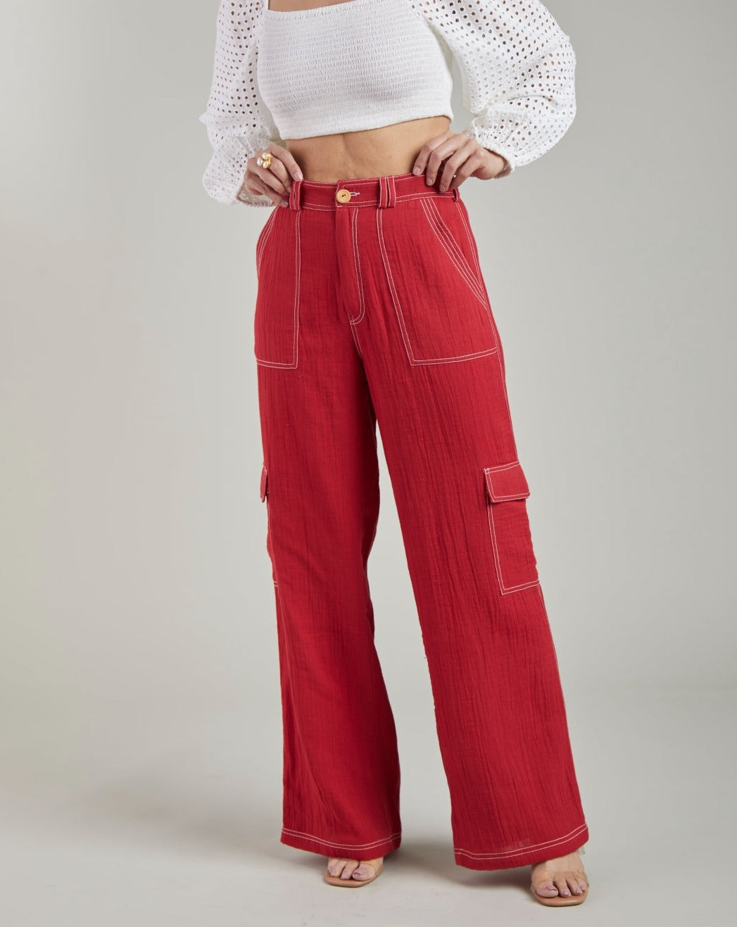 Aalya Straight Red Pants