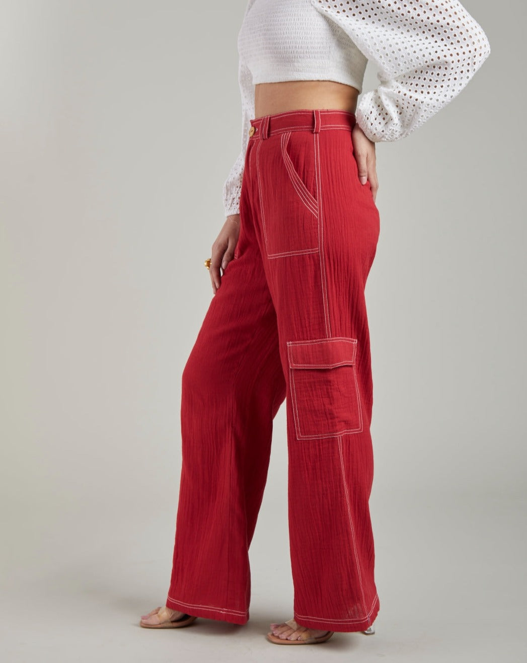 Aalya Straight Red Pants