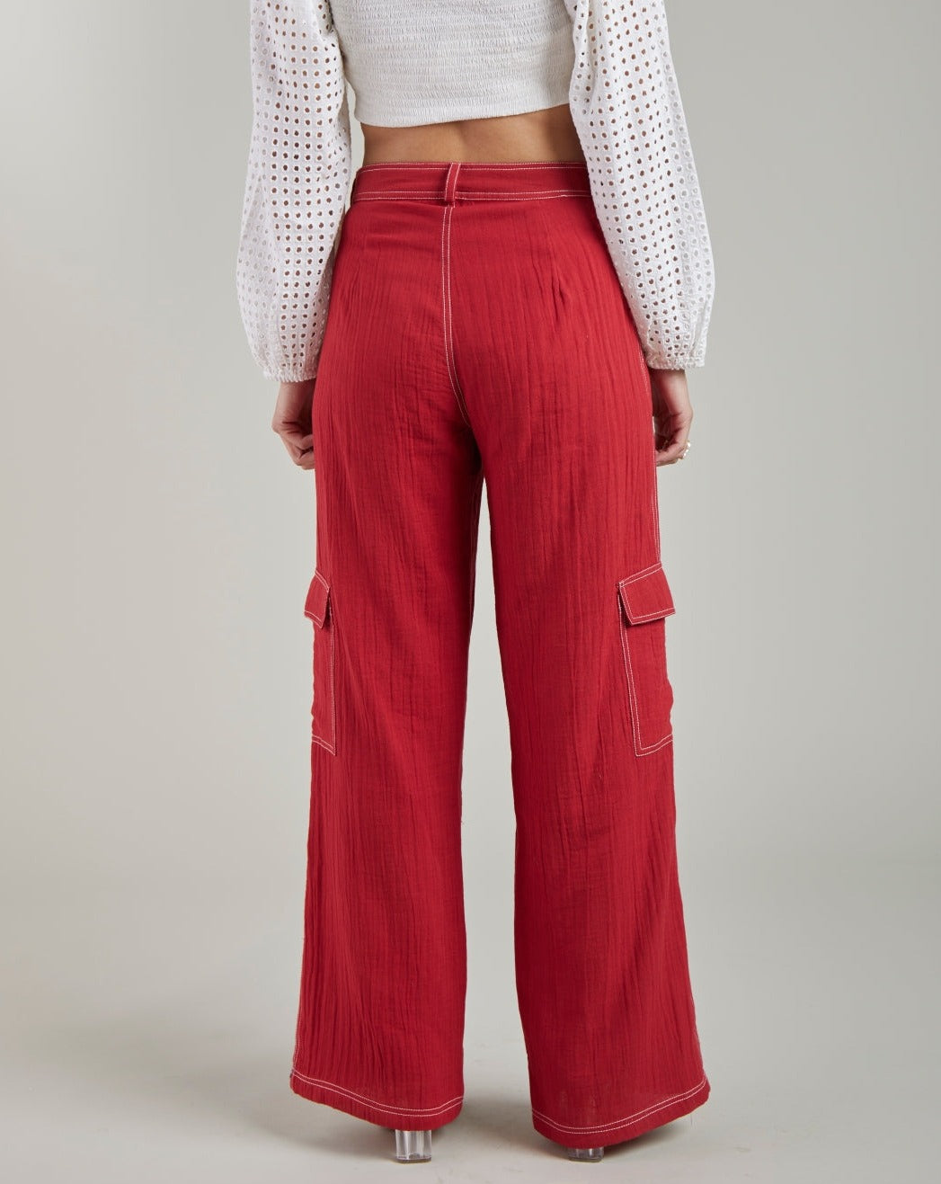 Aalya Straight Red Pants