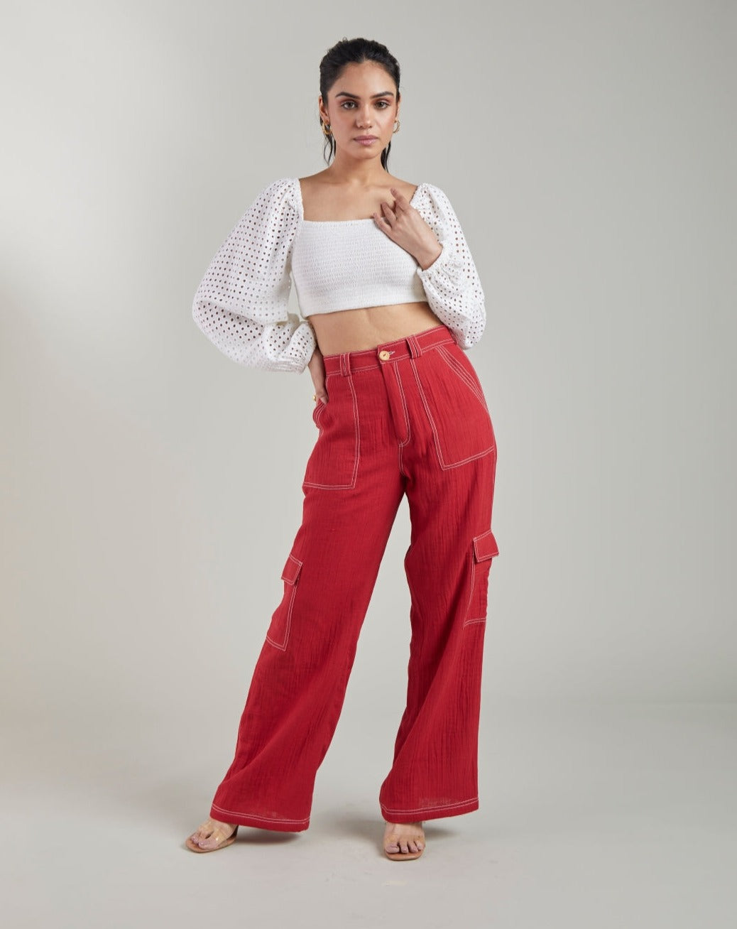 Aalya Straight Red Pants