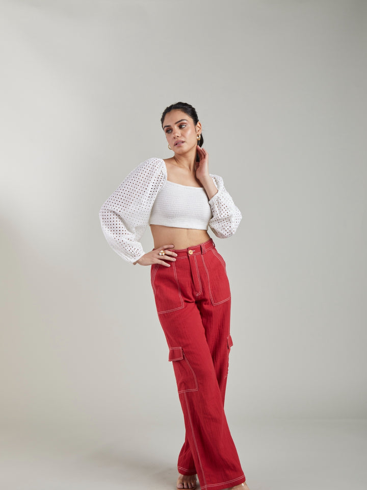 Aalya Straight Red Pants