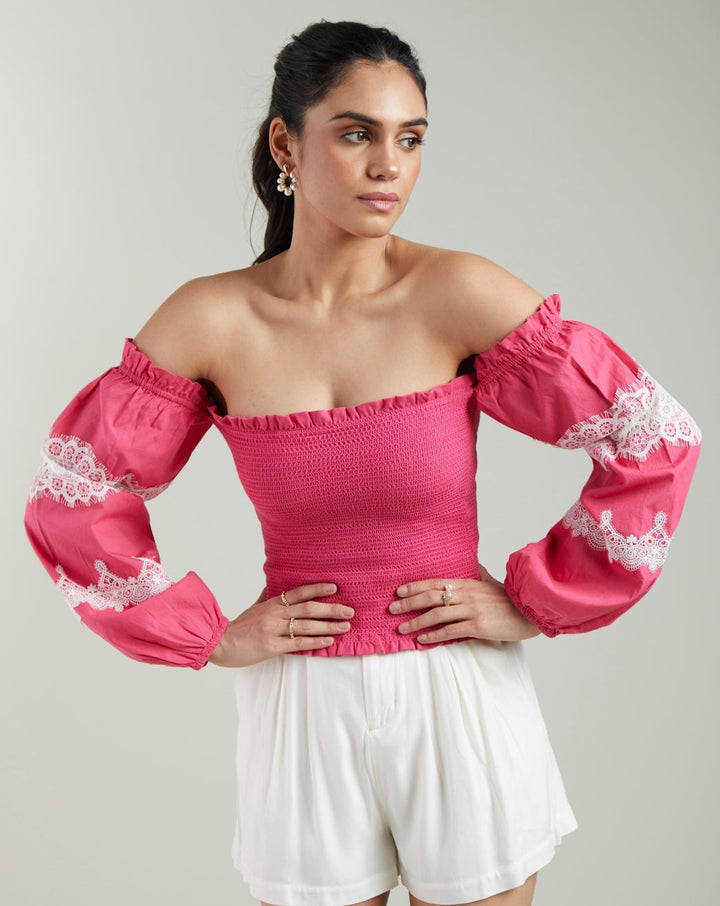 Pink Bishop Sleeve Tube Top