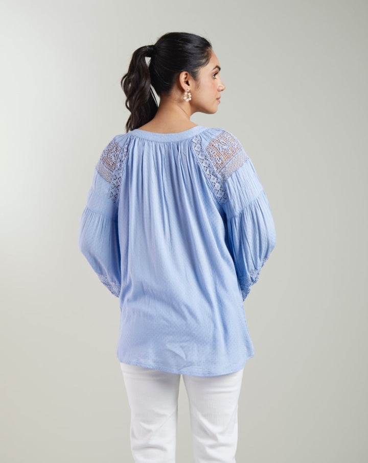 Blue Tassel Top