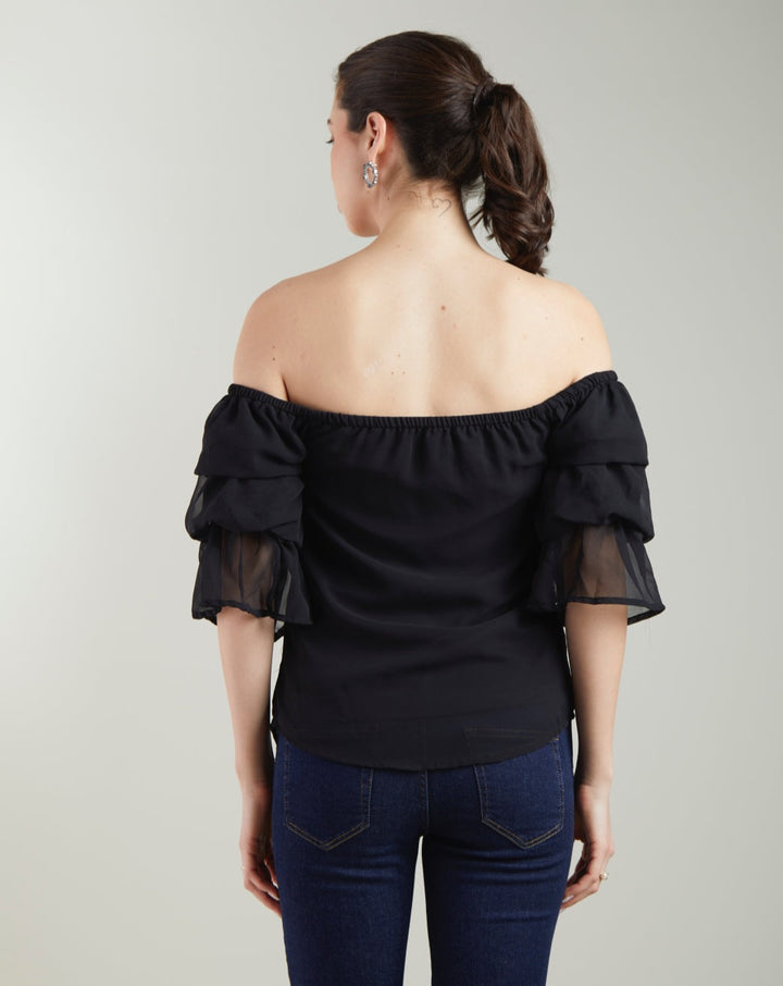 Sequin Off-Shoulder Top