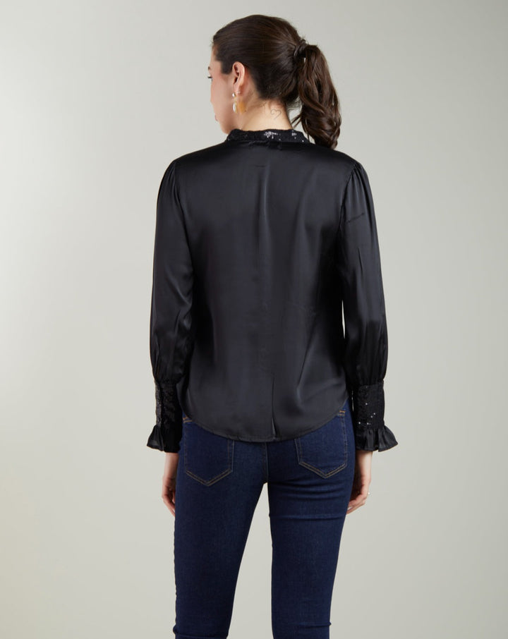 Black Sequin Shirt