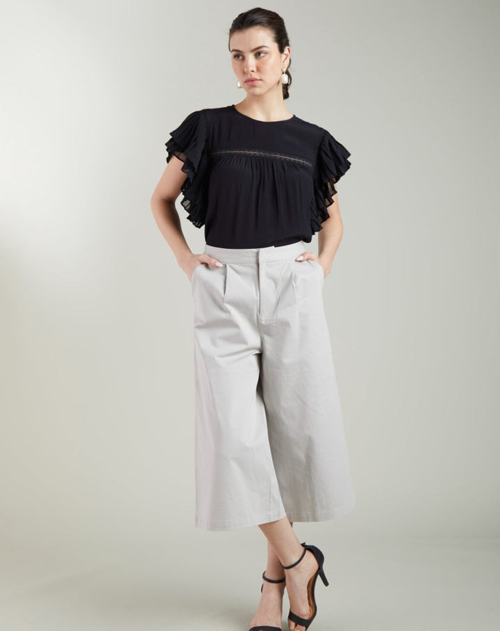 Black Pleated Top