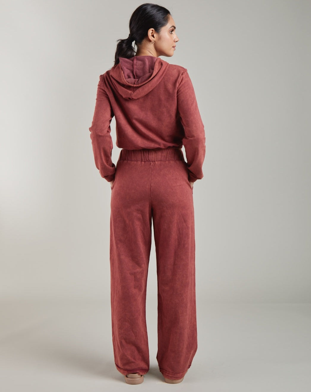 Brick Red Hooded Sweatshirt