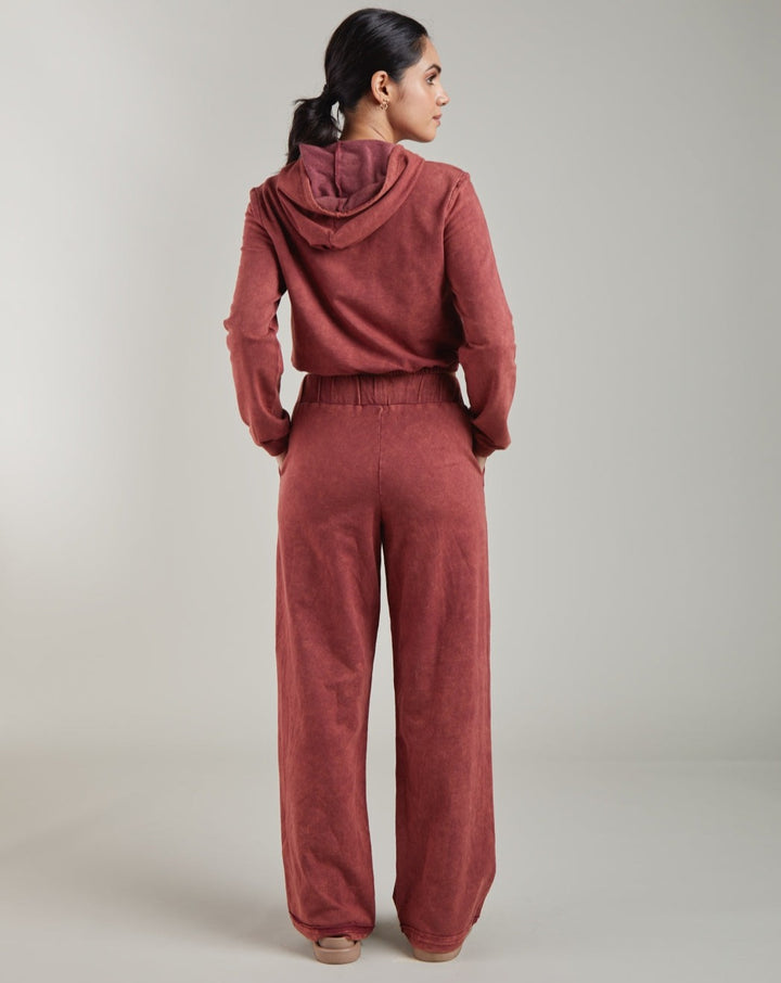 Brick Red Hooded Sweatshirt