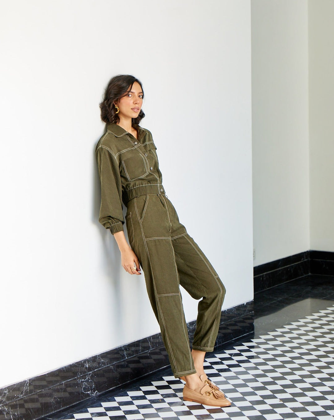 Nriti Shah In Our Emma Olive Pants