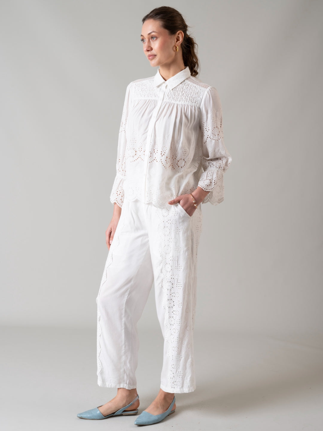 Alba Schiffli Pants