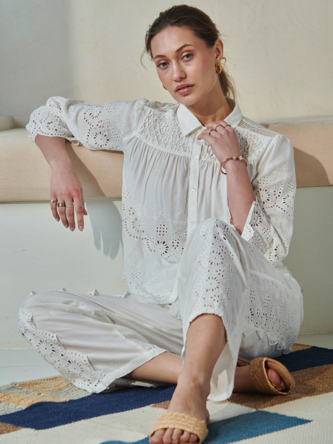 Alba Schiffli Pants