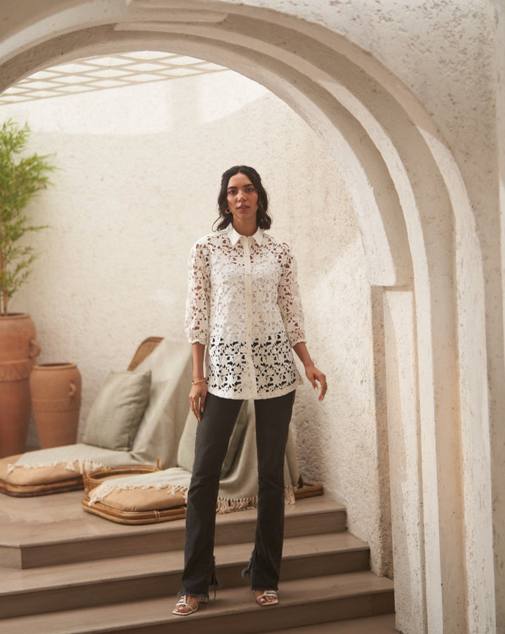 Deepika Ghose In Our Amber White Blouse