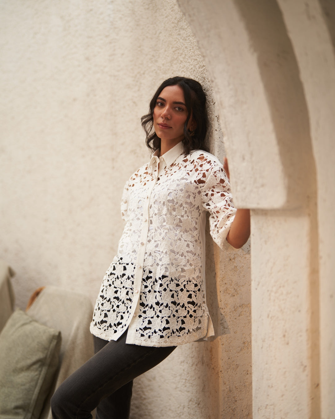 Deepika Ghose In Our Amber White Blouse
