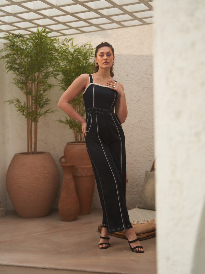 Meghna Pahwa Sahni In Our Isla Black Jumpsuit