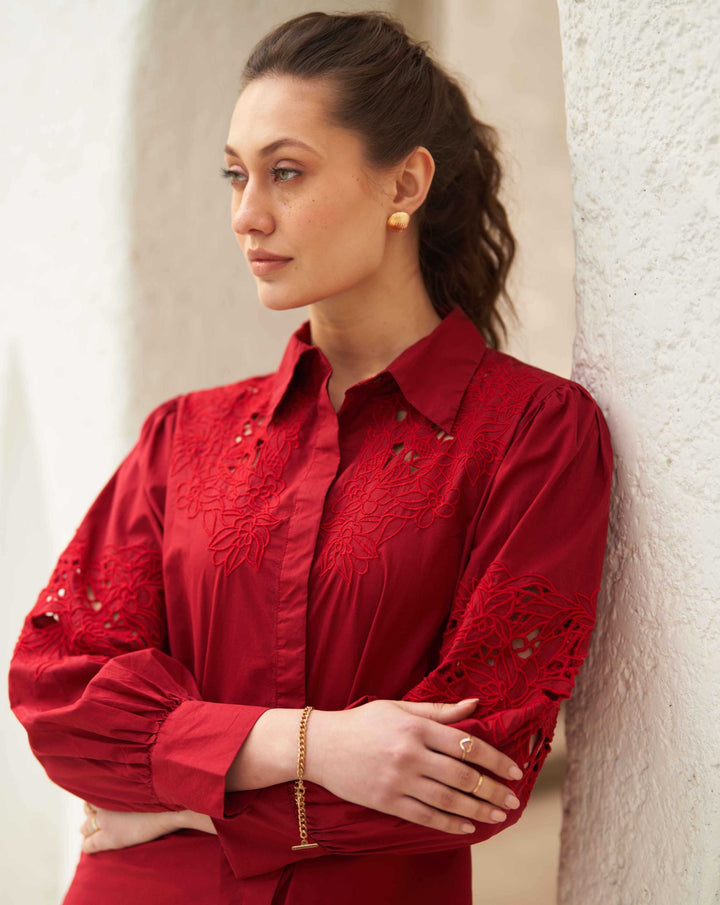 Sara Red Shirt