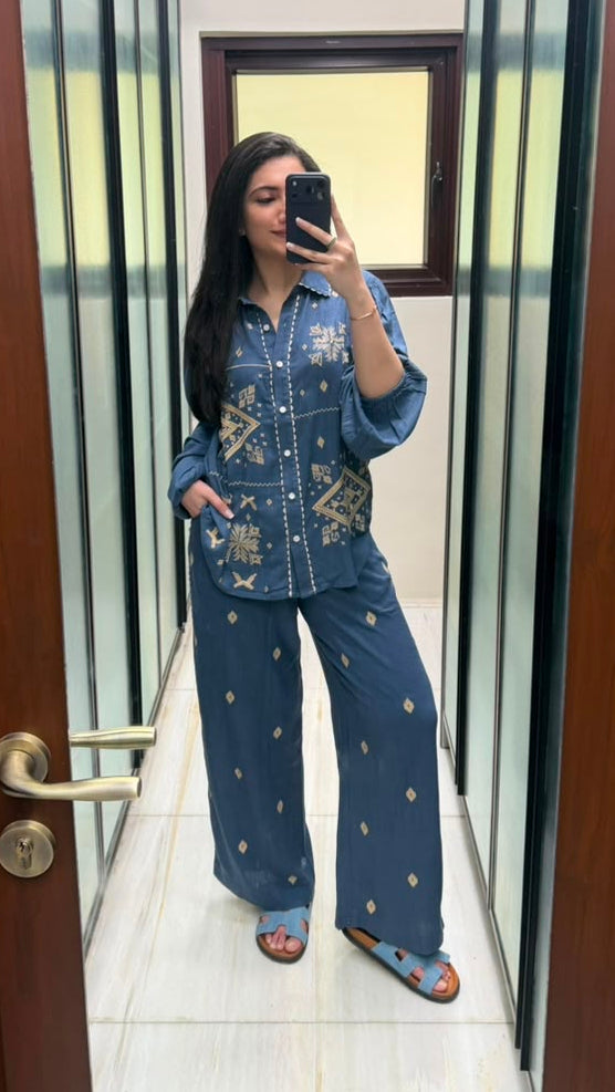 Tushita Mehta in Julie Embroidered Shirt