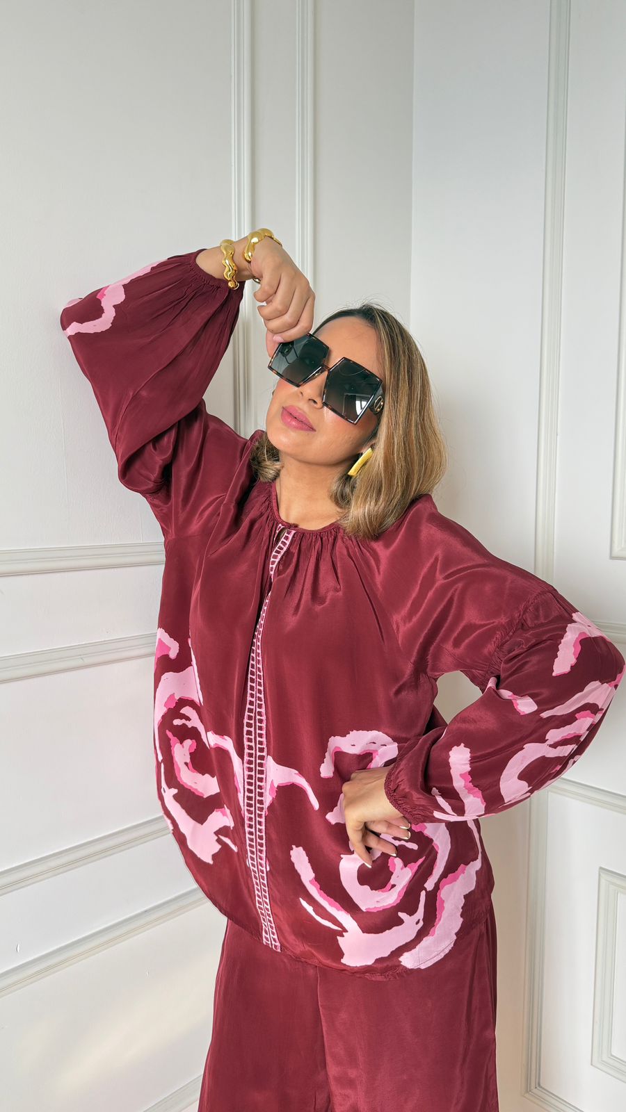 Grace Mulberry Printed Top