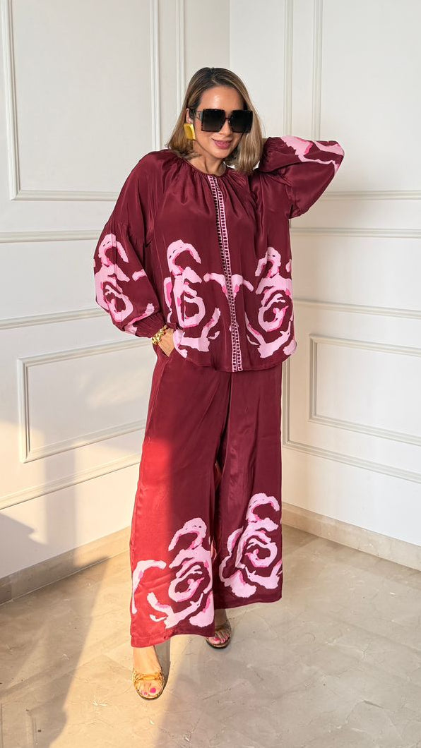 Grace Mulberry Printed Pants