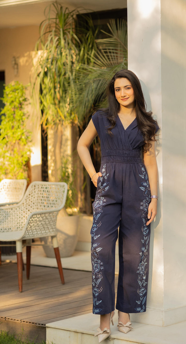Tushita Mehta in our Kim Linen Jumpsuit