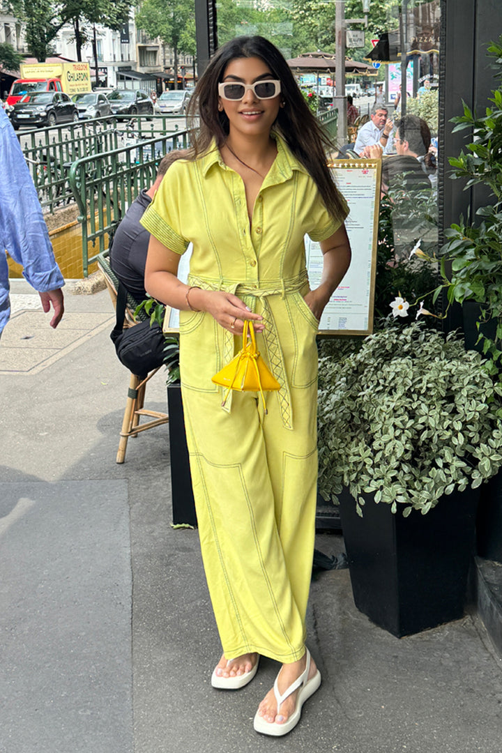 Vaishali Jain In Our Adele Lime Jumpsuit