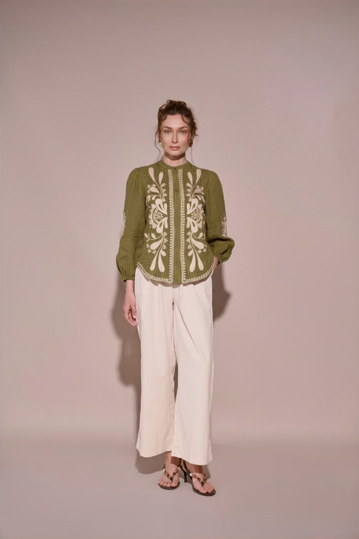 Sera 100% Linen Blouse