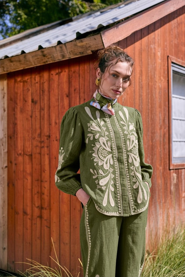 Sera 100% Linen Blouse