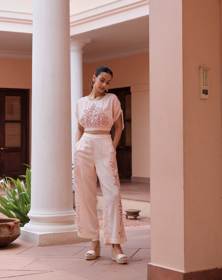 Tushita Mehta In Our Pink Blossom Pants