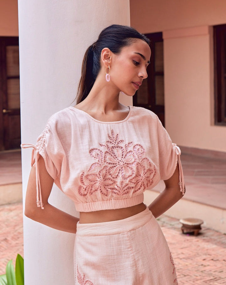 Tushita Mehta In Our Pink Blossom Top