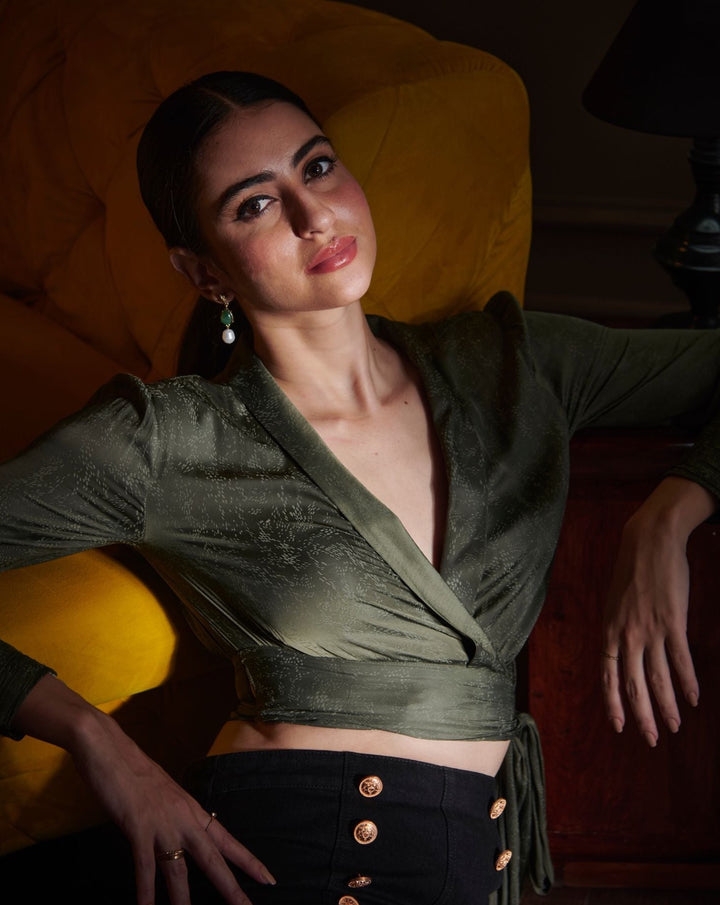 Eva Jacquard Crop Top