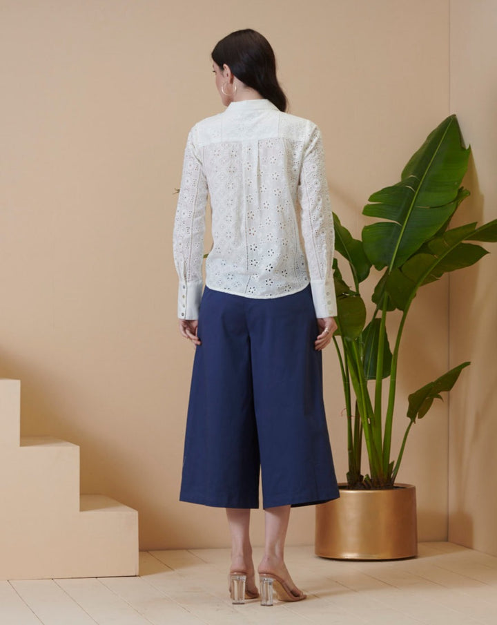 White Schiffli Shirt