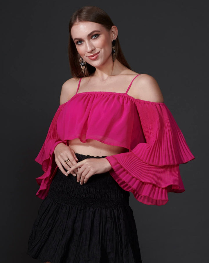 Bardot Ruffle Top
