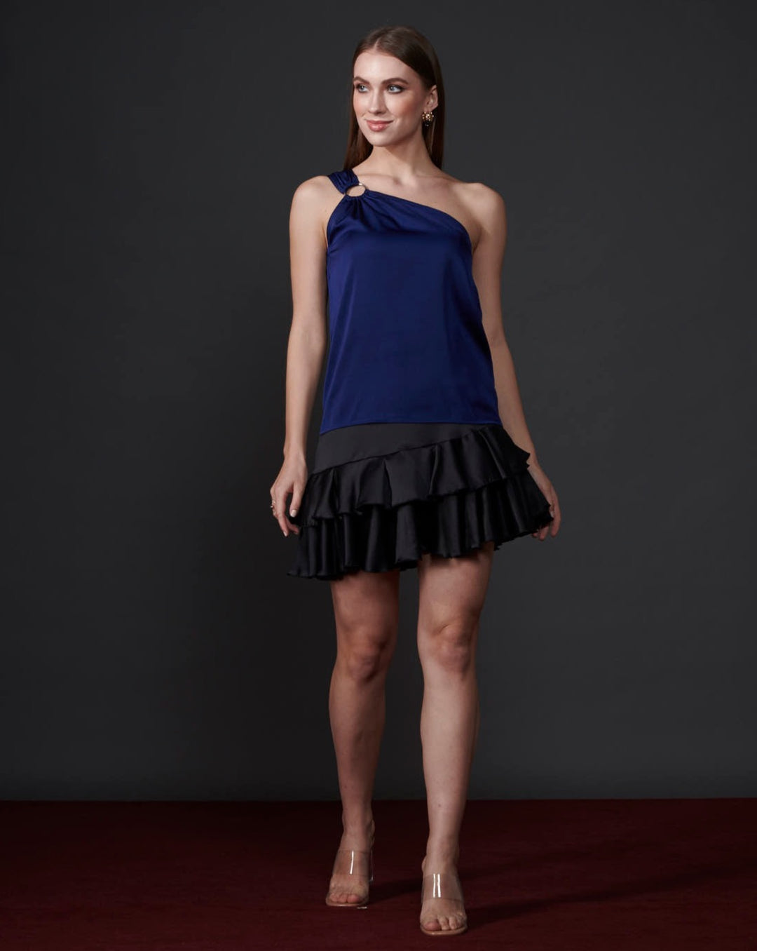 Moonlight Blue Grecian Top