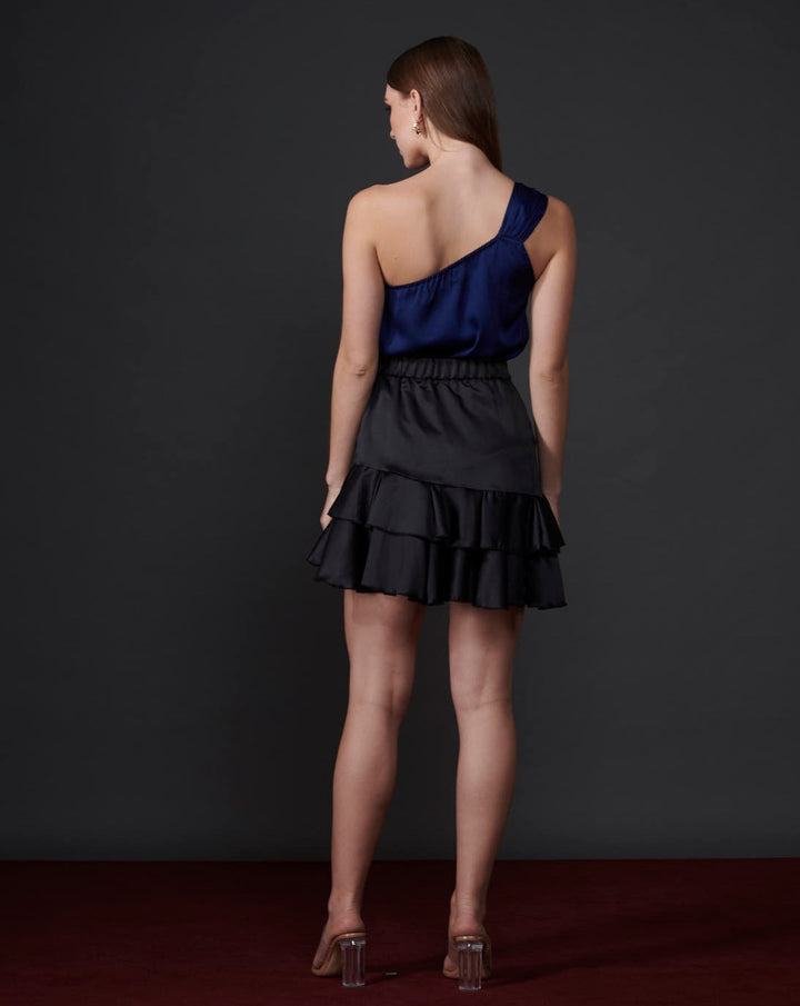 Moonlight Blue Grecian Top