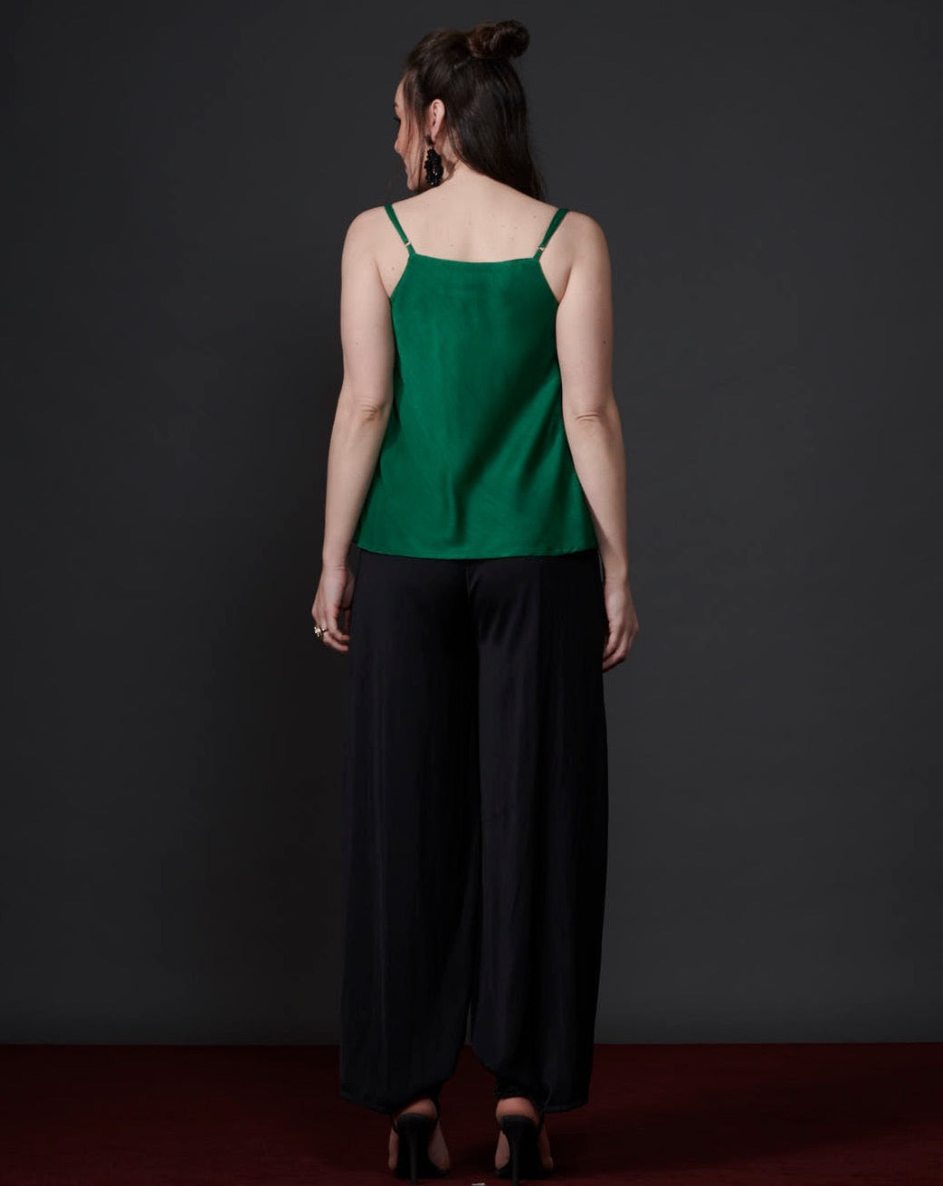 Emerald Cowl Top